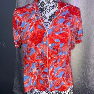 Red floral bottom down